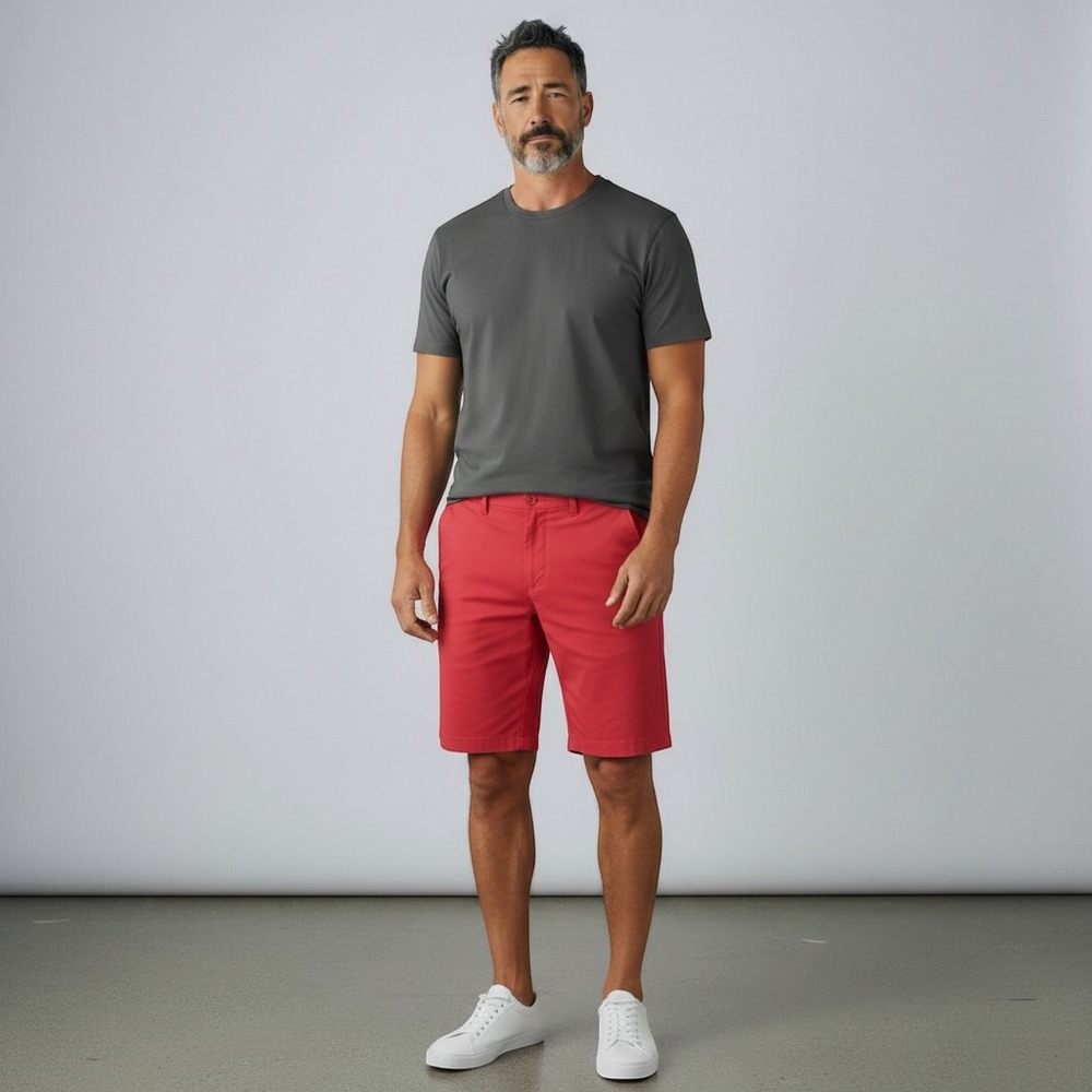 Callaway Mens Golf Shorts Size 38 Dark Coral  Textured Stretch Flat Front preppy